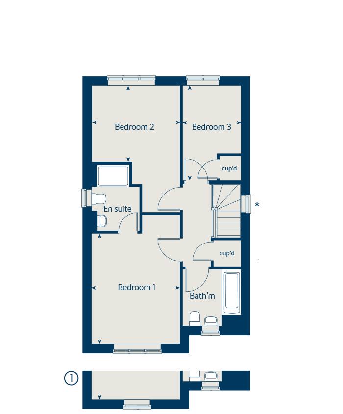 First floor floorplan of The HA at Whitehouse Park